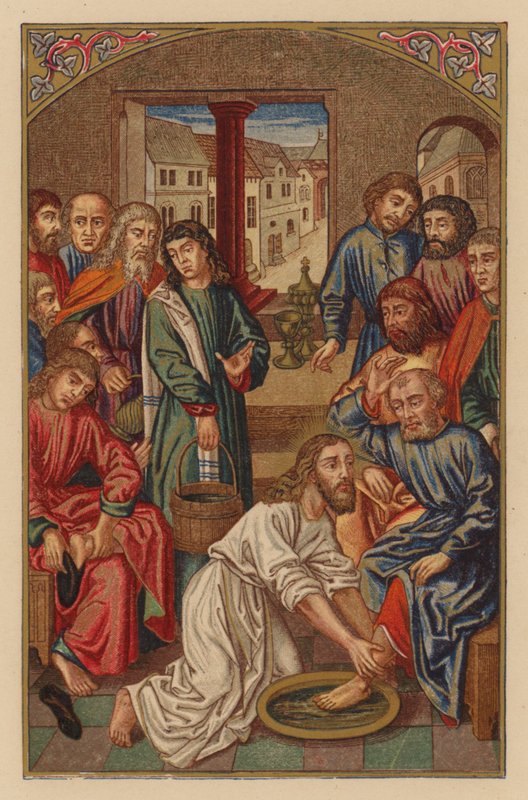 Jesus pedes discipulorum lavat (chromolitho) 作者 奥地利学派