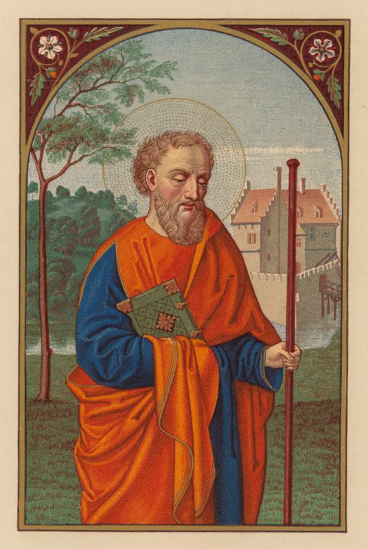 S Barnabas, Apost (chromolitho) 作者 奥地利学派