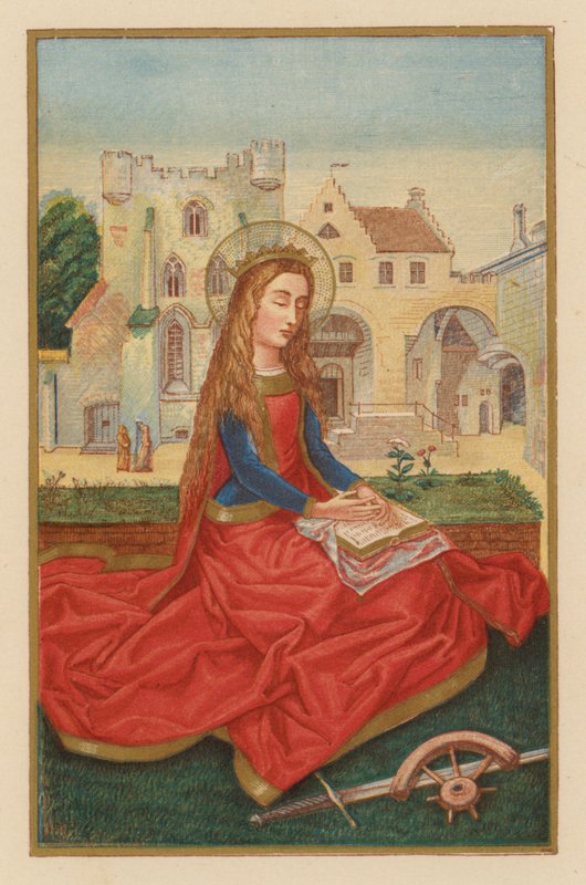 S Catharina Virg et Mart (chromolitho) 作者 奥地利学派