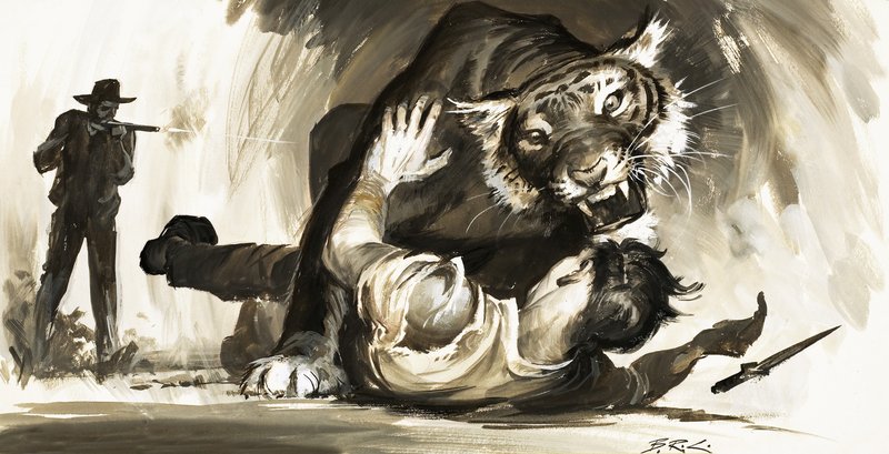 老虎袭击猎人 作者 巴里·林克莱特
