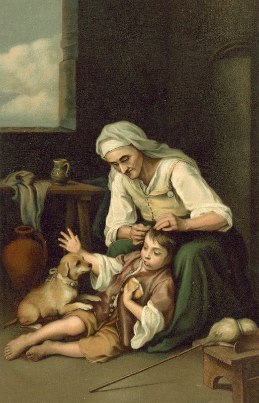 剔除男孩的老妇人 作者 在Bartolome Esteban Murillo之后