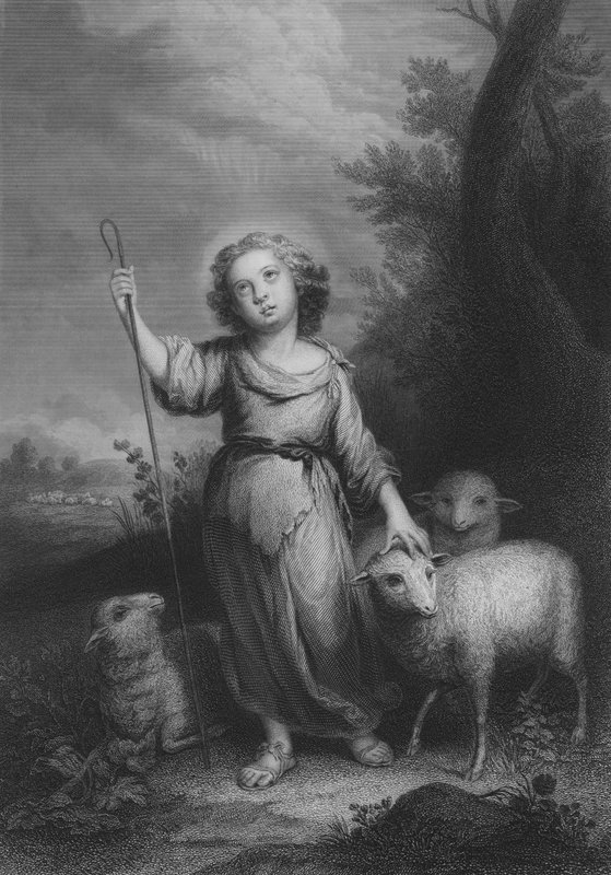 The Good Shepherd (engraving) 作者 Bartolome Esteban（后）Murillo
