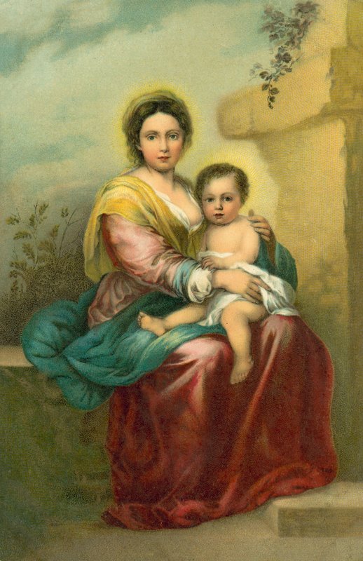 圣母与圣婴（彩塑） 作者 Bartolome Esteban（后）Murillo
