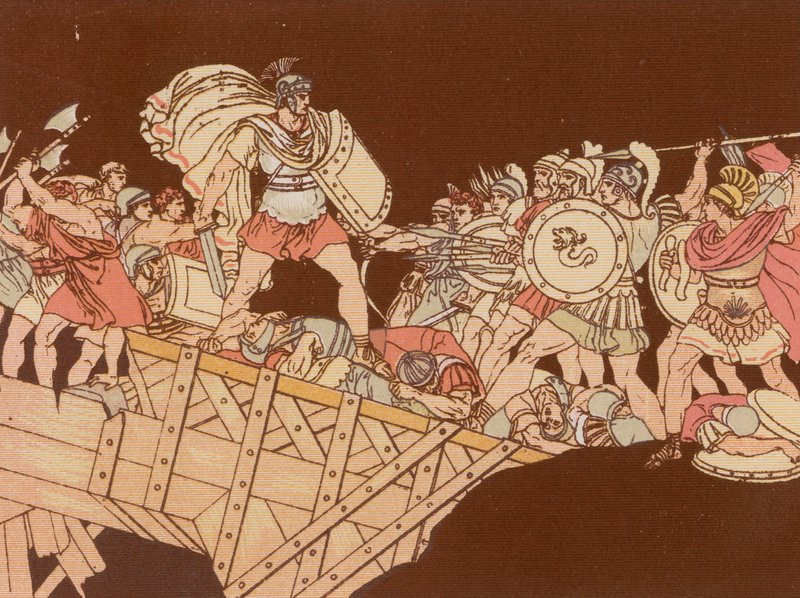 霍雷修斯在桥上 作者 Bartolomeo Pinelli