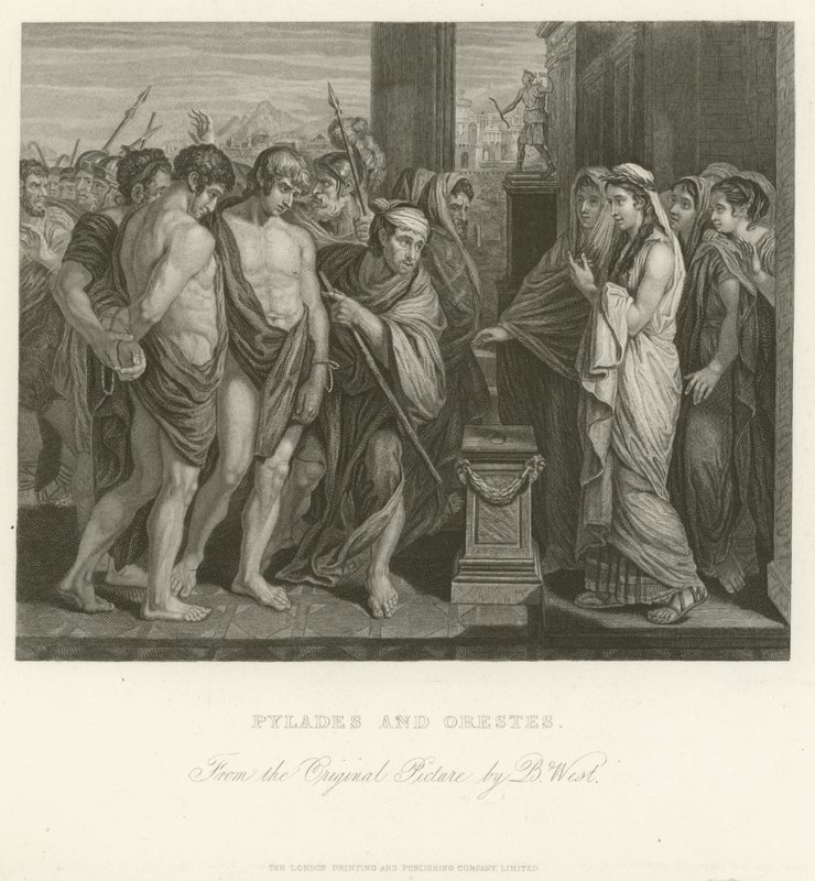 Pylades和Orestes 作者 本杰明·韦斯特