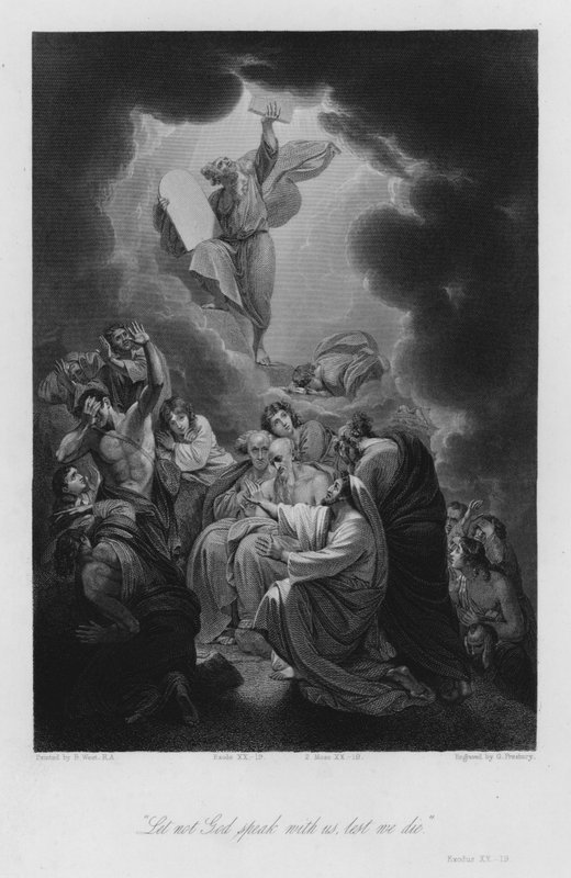 Moses receiving the Commandments, Exodus XX 作者 本杰明·韦斯特