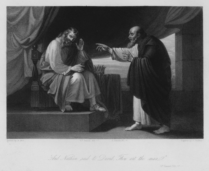 Nathan and David, II Samuel XII, 7 (engraving) 作者 本杰明·韦斯特