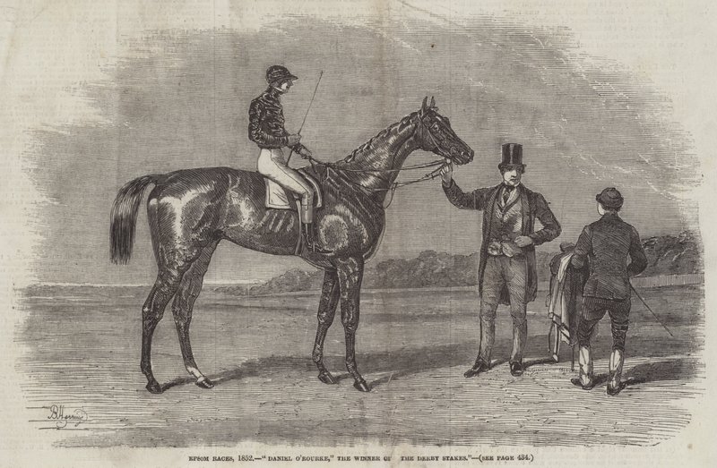 1852年的Epsom Races，The Derby Stakes的获胜者Daniel O&39;Rourke 作者 本杰明·鲱鱼