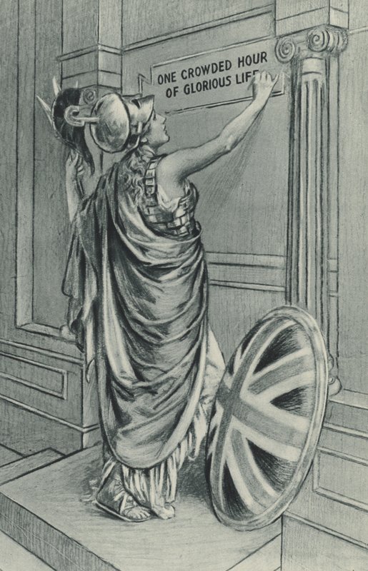 不列颠尼亚的呼唤——光荣生活的拥挤一小时（石版画） 作者 伯纳德·帕特里奇
