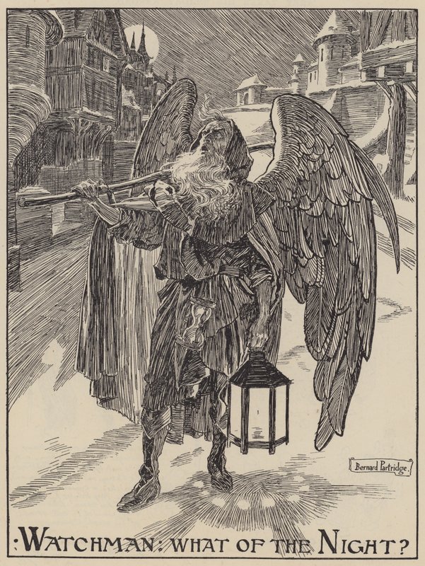 Watchman: What Of The Night? (engraving) 作者 伯纳德·帕特里奇