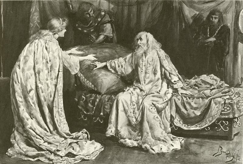 Ellen Terry小姐饰演Cordelia，Henry Irving先生饰演King Lear（凹版印刷） 作者 伯纳德·帕特里奇
