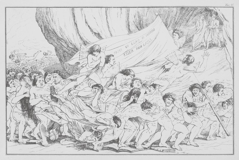 但丁的《神曲》，《地狱篇》，第 V 版（石版画 作者 伯恩哈德·舒勒