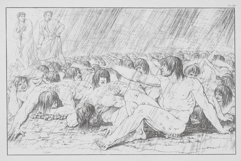 但丁的《神曲》，《地狱篇》，版画十二（石版画 作者 伯恩哈德·舒勒
