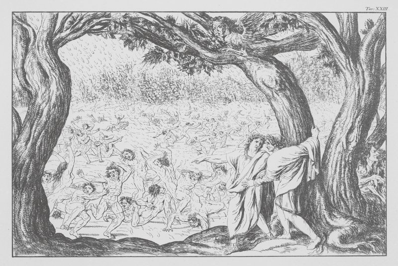 但丁的《神曲》，《地狱篇》，第 XXIII 版（石版画 作者 伯恩哈德·舒勒
