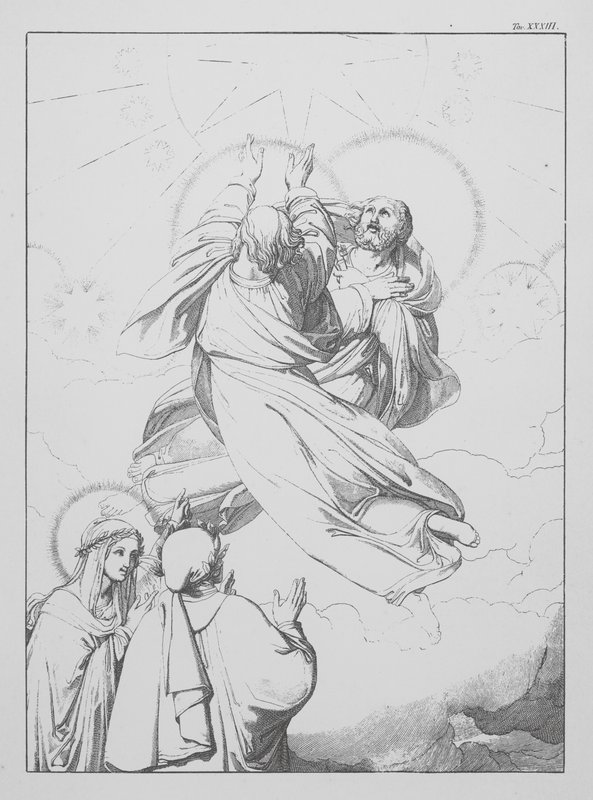 但丁的《神曲》，《天堂》（Paradiso），版画 XXXIII（石版画） 作者 伯恩哈德·舒勒