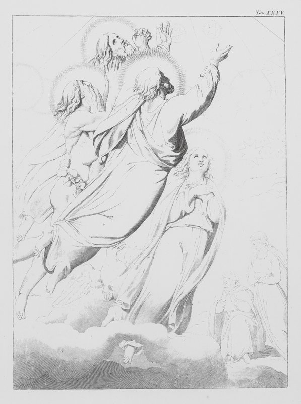 但丁的《神曲》，《天堂》（Paradiso），版画 XXXV（石版画） 作者 伯恩哈德·舒勒