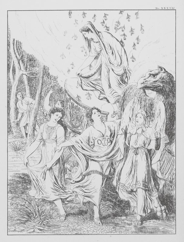 但丁的《神曲》，《炼狱》，第 XXXVII 版（石版画 作者 伯恩哈德·舒勒