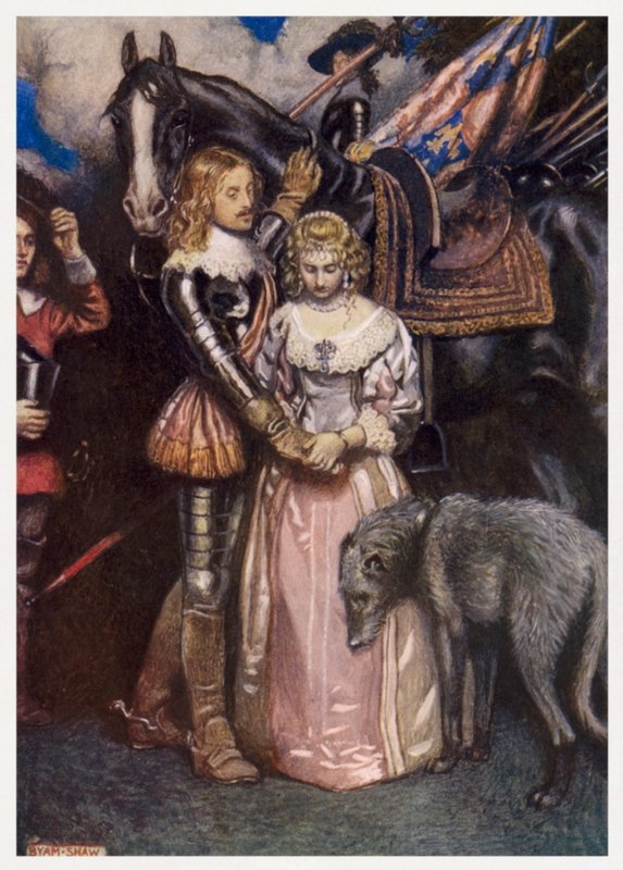"I could not love thee, dear, so much / Loved I not honour more" (colour litho) 作者 肖姆（之后）