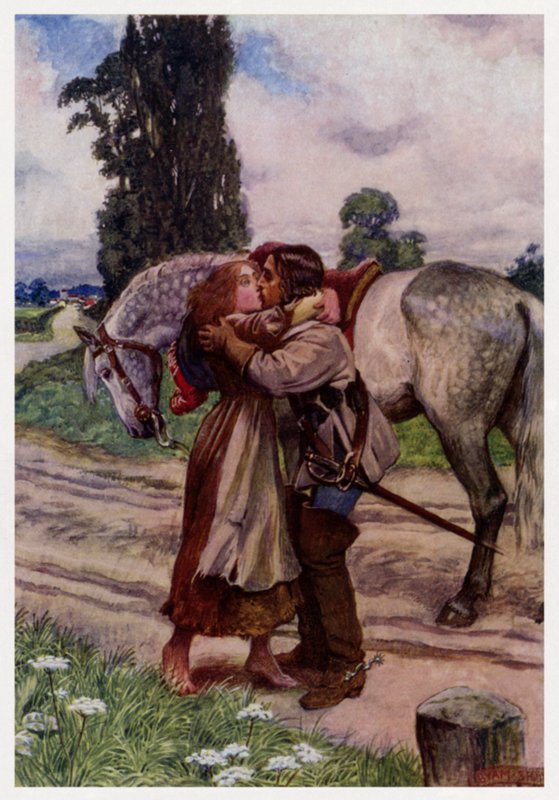 "O stay, O stay, thou goodly youth" (colour litho) 作者 肖姆（之后）