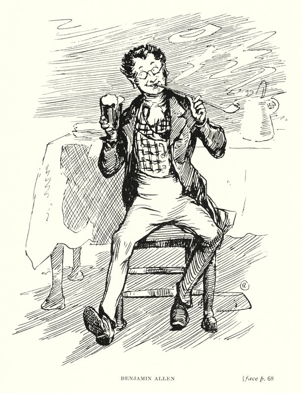 Dickens character: Benjamin Allen (litho) 作者 爱德华·亨利·汉德利上尉阅读