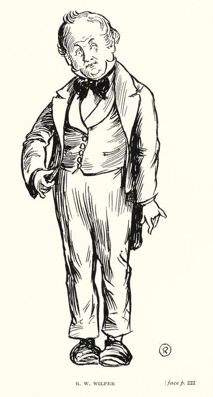 狄更斯人物：RW Wilfer（石版画） 作者 爱德华·亨利·汉德利上尉阅读