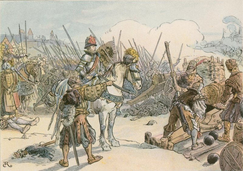 约阿希姆二世于1542年在土耳其战争中领先 作者 卡尔空白