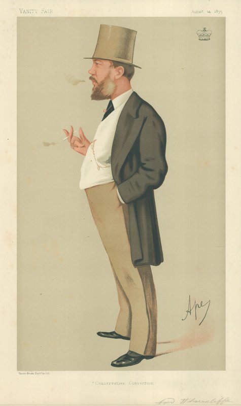 Lord Wharncliffe，保守派转换，1875年8月14日，名利场漫画 作者 卡罗佩莱格里尼