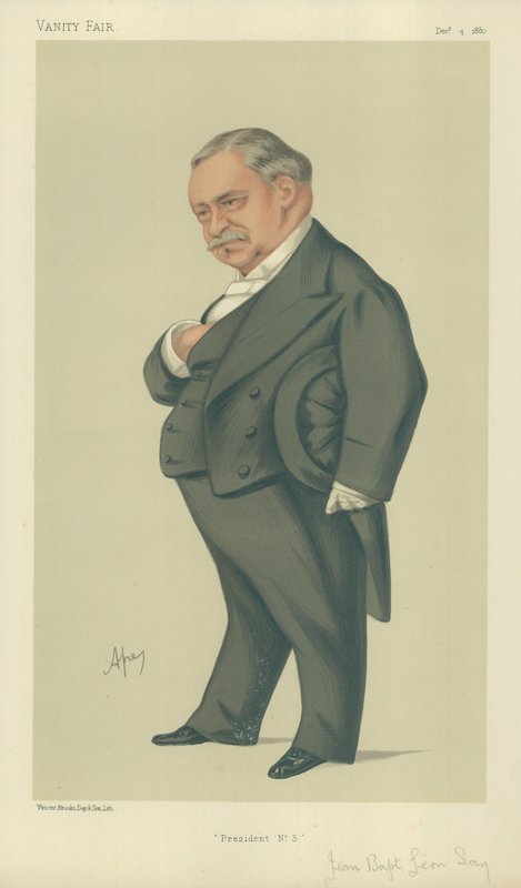 M Jean Baptists Leon Say，1880年12月4日总统，名利场漫画 作者 卡罗佩莱格里尼