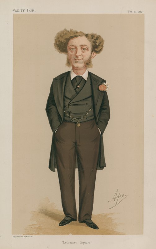 Albert Grant先生议员;莱斯特广场; 1874年2月21日;名利场;动画片 作者 卡罗佩莱格里尼