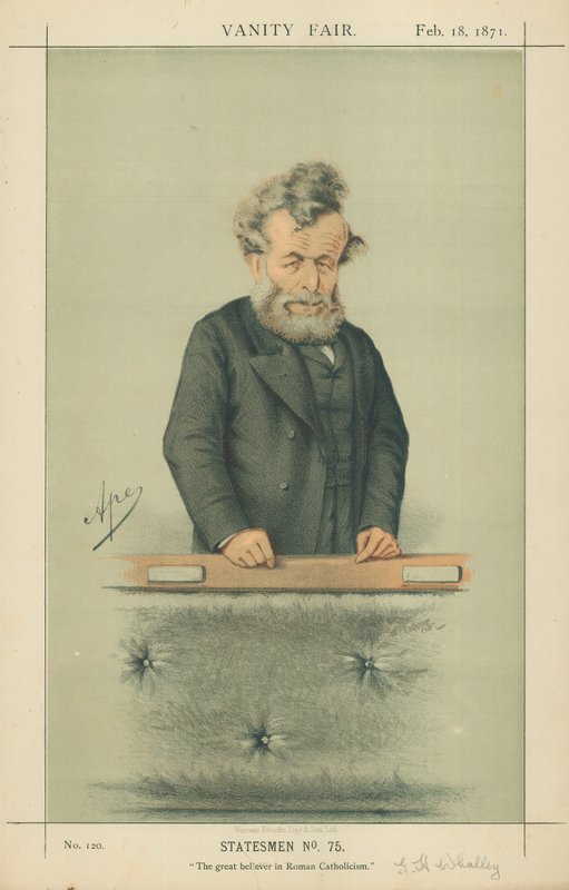 乔治·哈蒙德·沃利先生，1871年2月18日罗马天主教的伟大信徒，“名利场”漫画 作者 卡罗佩莱格里尼