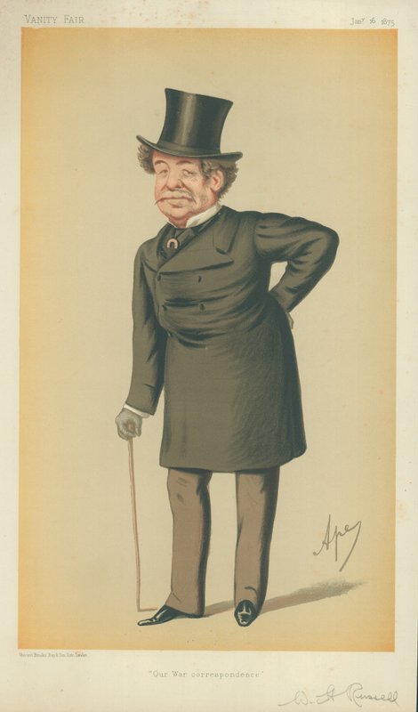 William Howard Russell先生，我们的战争通信，1875年1月16日，名利场漫画 作者 卡罗佩莱格里尼