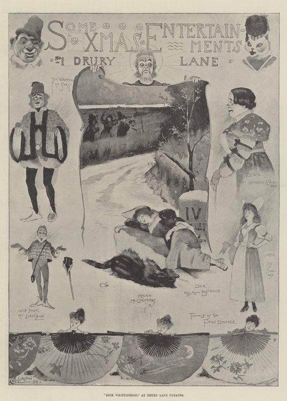 Dick Whittington，在Drury Lane剧院 作者 塞西尔·查尔斯·温莎·奥尔丁