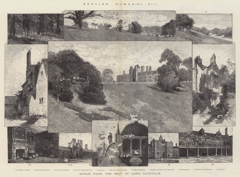 Knole Park，Lord Sackville的所在地 作者 查尔斯·奥古斯特·洛伊