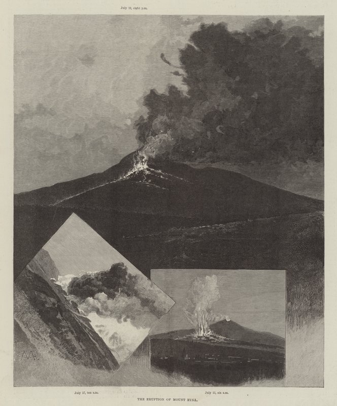 埃特纳火山的喷发 作者 查尔斯·奥古斯特·洛伊