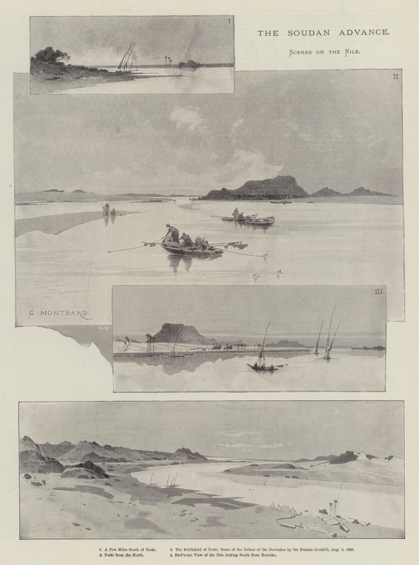 Soudan Advance，尼罗河上的场景 作者 查尔斯·奥古斯特·洛伊