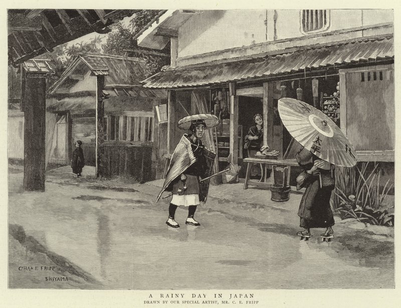 在日本的一个下雨天 作者 查尔斯·埃德温·弗里普