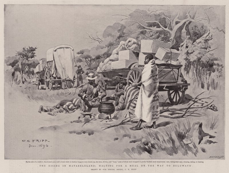 Matabeleland的崛起，在前往Buluwayo的路上停下来吃饭 作者 查尔斯·埃德温·弗里普