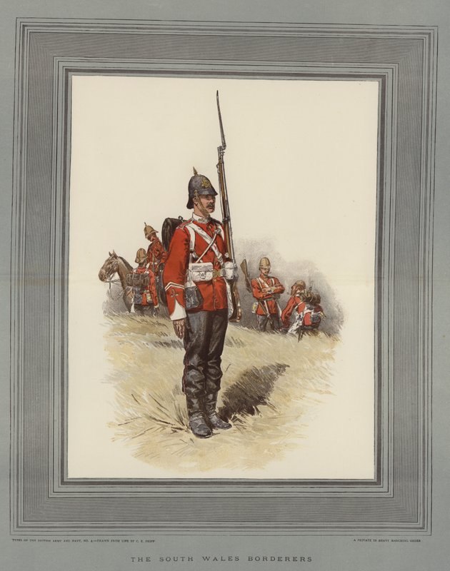 南威尔士Borderers（chromolitho） 作者 查尔斯·埃德温·弗里普