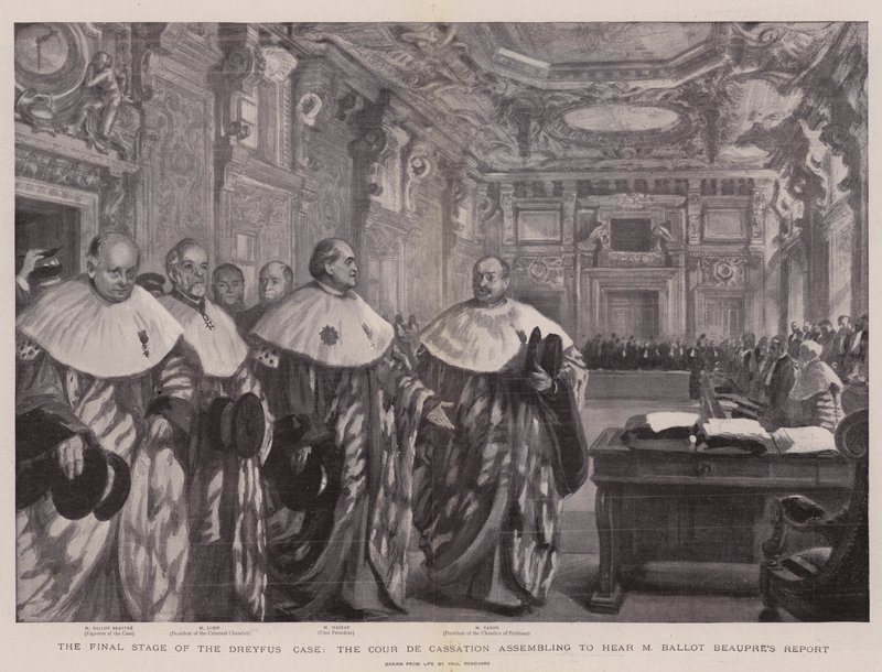Dreyfus案的最后阶段，Cour de Cassation聚集在一起听M Ballot Beaupre的报告 作者 查尔斯·保罗·雷诺德