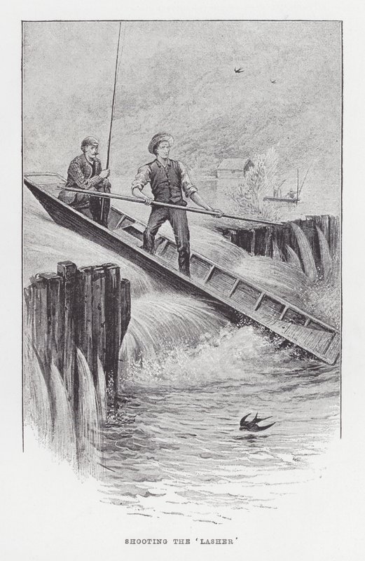 钓鱼：射击“鞭笞者”（石版画） 作者 查尔斯（之后）Whymper