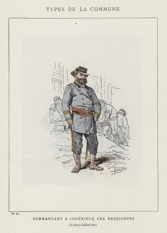 路障的指挥官和工程师，Citizen Gaillard Pere 作者 查尔斯·阿尔伯特·德·阿诺克斯·贝尔托