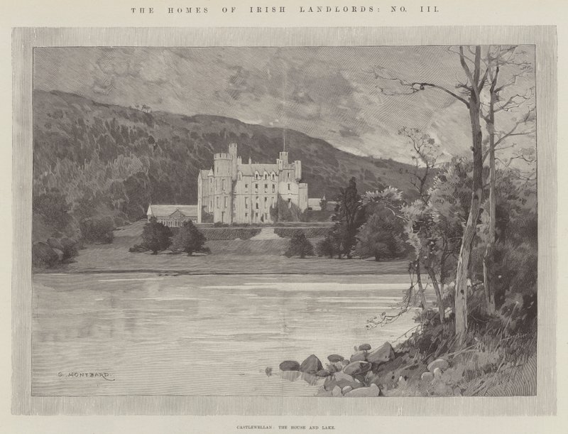 Castlewellan，House和Lake 作者 查尔斯·奥古斯特·洛伊