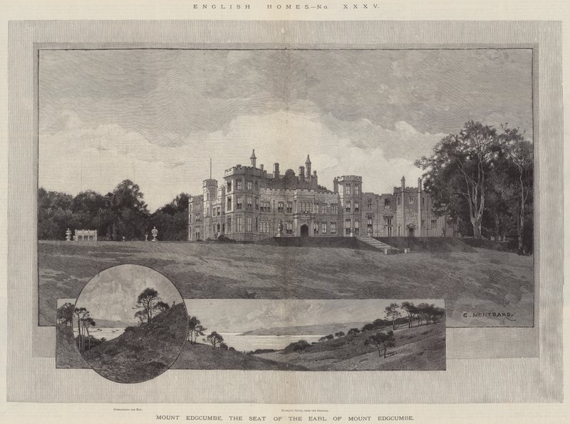 英国家园，Mount Edgcumbe，埃格库姆山伯爵的所在地 作者 查尔斯·奥古斯特·洛伊