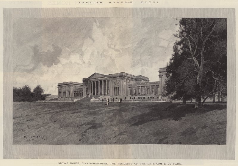 英国家园，Stowe House，白金汉郡，巴黎后期居住区 作者 查尔斯·奥古斯特·洛伊