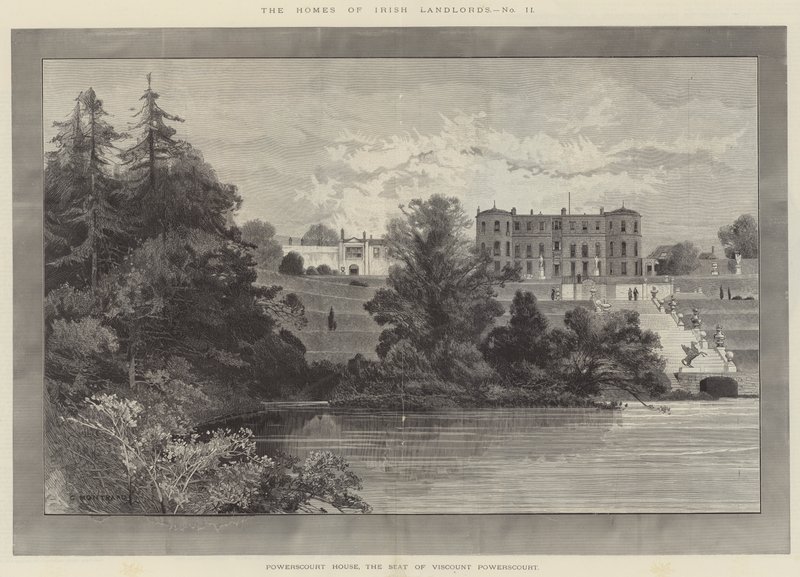 Powerscourt House，子爵Powerscourt的所在地 作者 查尔斯·奥古斯特·洛伊