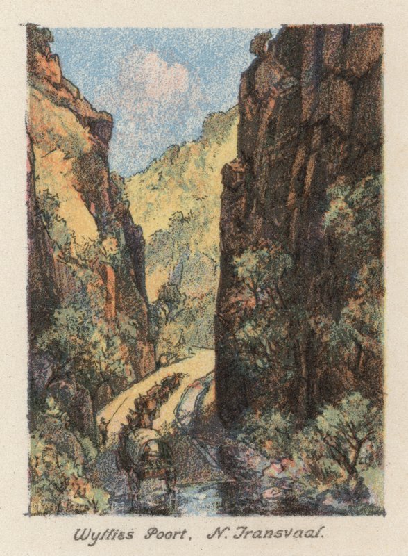 南非：Wyllies Poort，德兰士瓦北部（彩色石版画） 作者 查尔斯·欧内斯特·皮尔斯