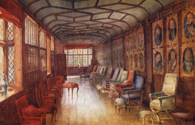 诺尔宅邸：布朗画廊（彩色印刷） 作者 查尔斯·埃森海克·科克