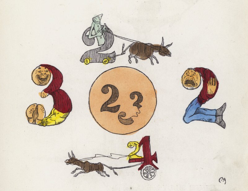 疯狂的数字（彩色雕刻） 作者 查尔斯·亨利（后）贝内特
