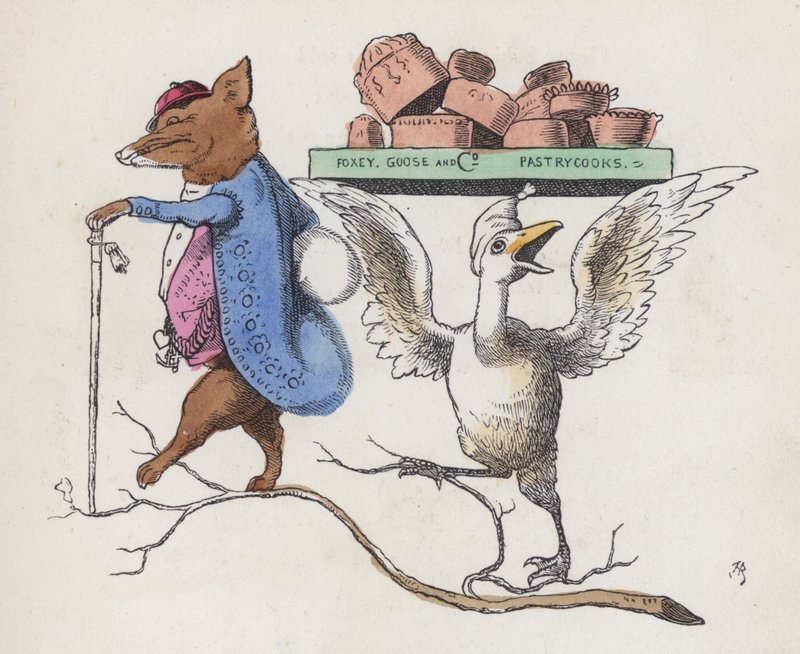 Foxey, Goose & Co, pastrycooks (coloured engraving) 作者 查尔斯·亨利（后）贝内特