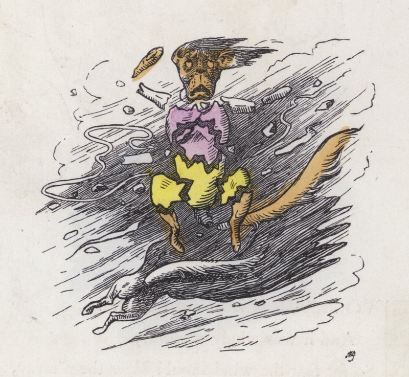 Little dog blown to bits by the wind (coloured engraving) 作者 查尔斯·亨利（后）贝内特